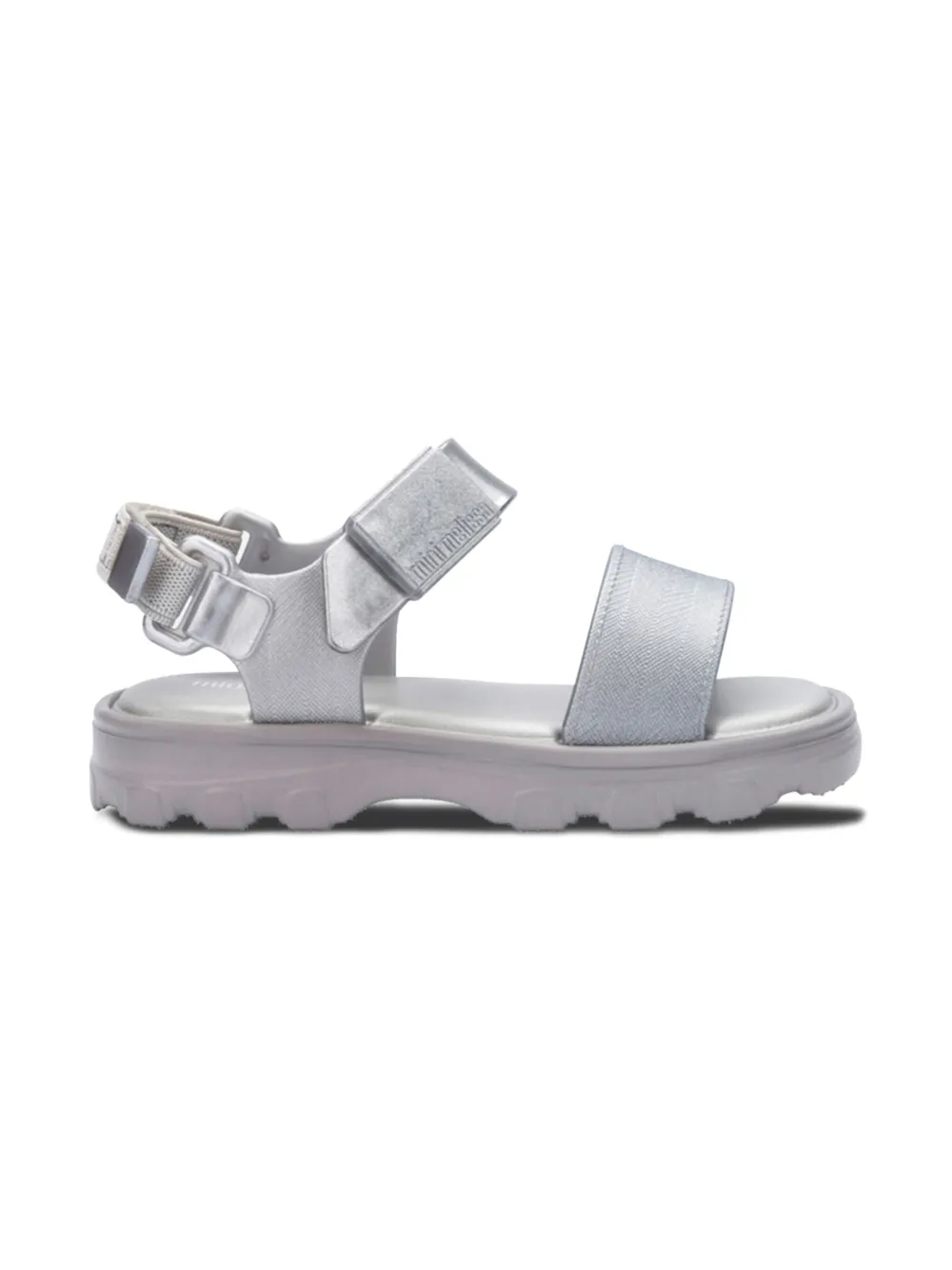 Mini Melissa Kick Off sandalen Zilver