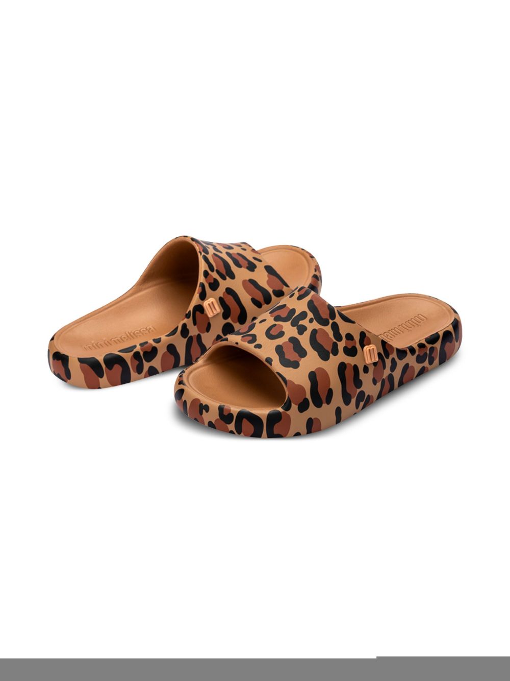 Mini Melissa Leopard-print slippers Neutrals