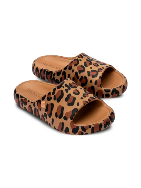 Mini Melissa Leopard-print slippers