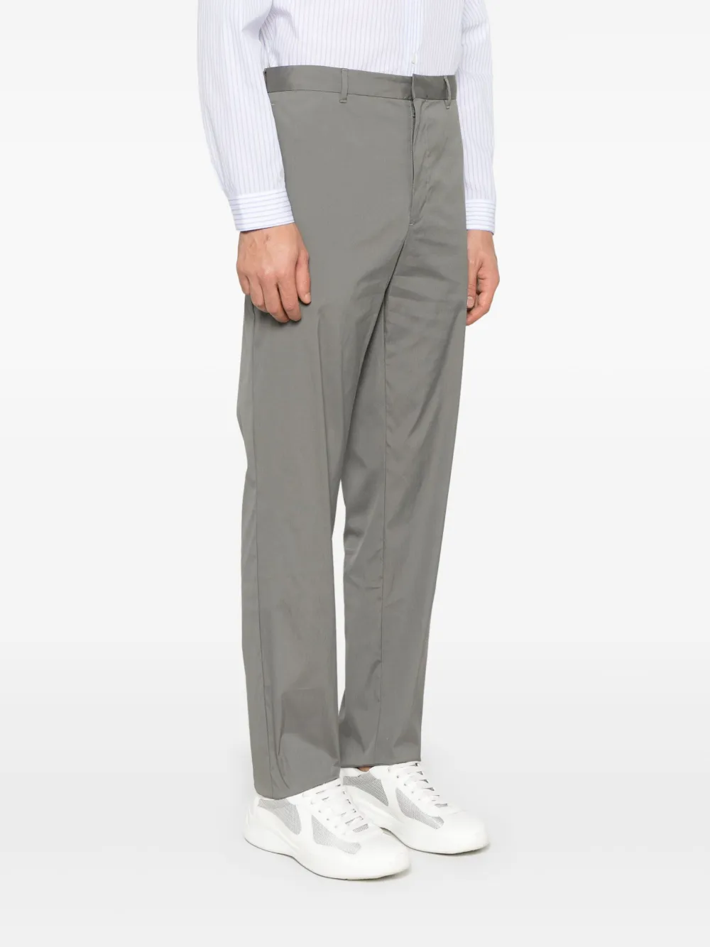 Prada Broek met logo Grijs