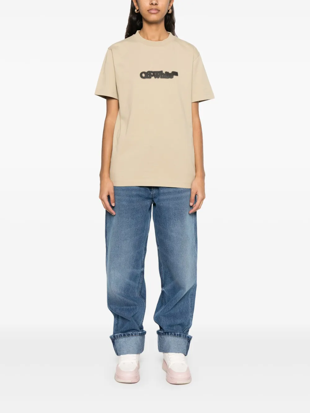 Off-White Spray Arrow T-shirt - Beige