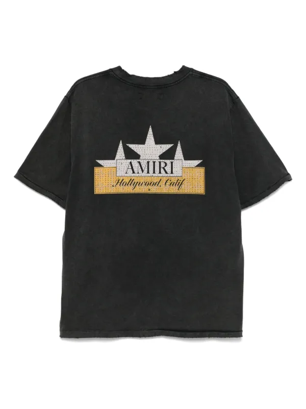 AMIRI アミリ スターバースト オーバーサイズ Tシャツ ロゴ AMIRI STARBURST OVERSIZED TEE - Black | AMIRI