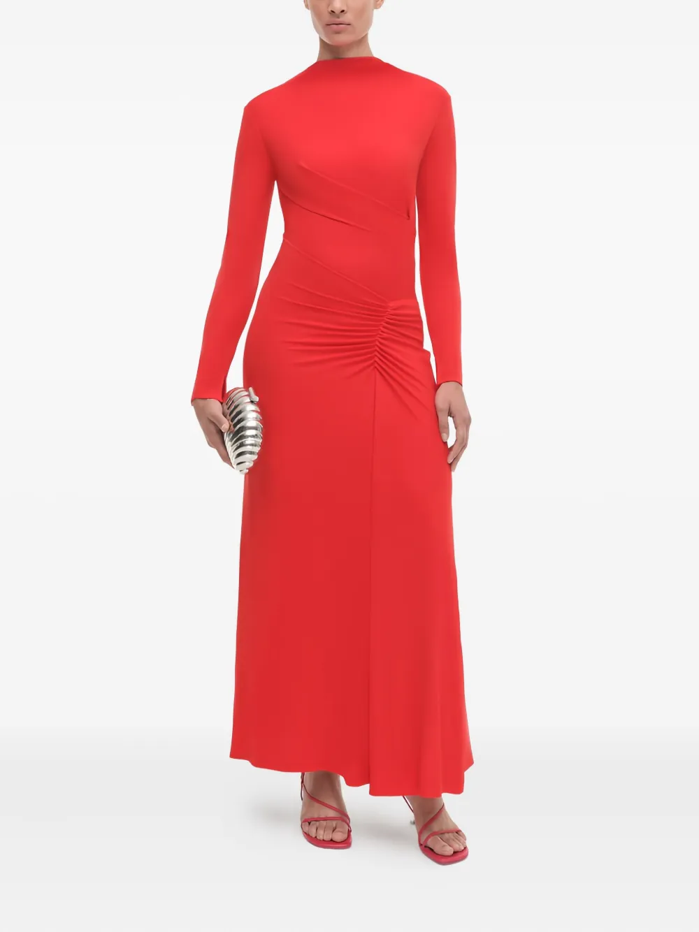 Simkhai Ferrera Midi Dress In Red