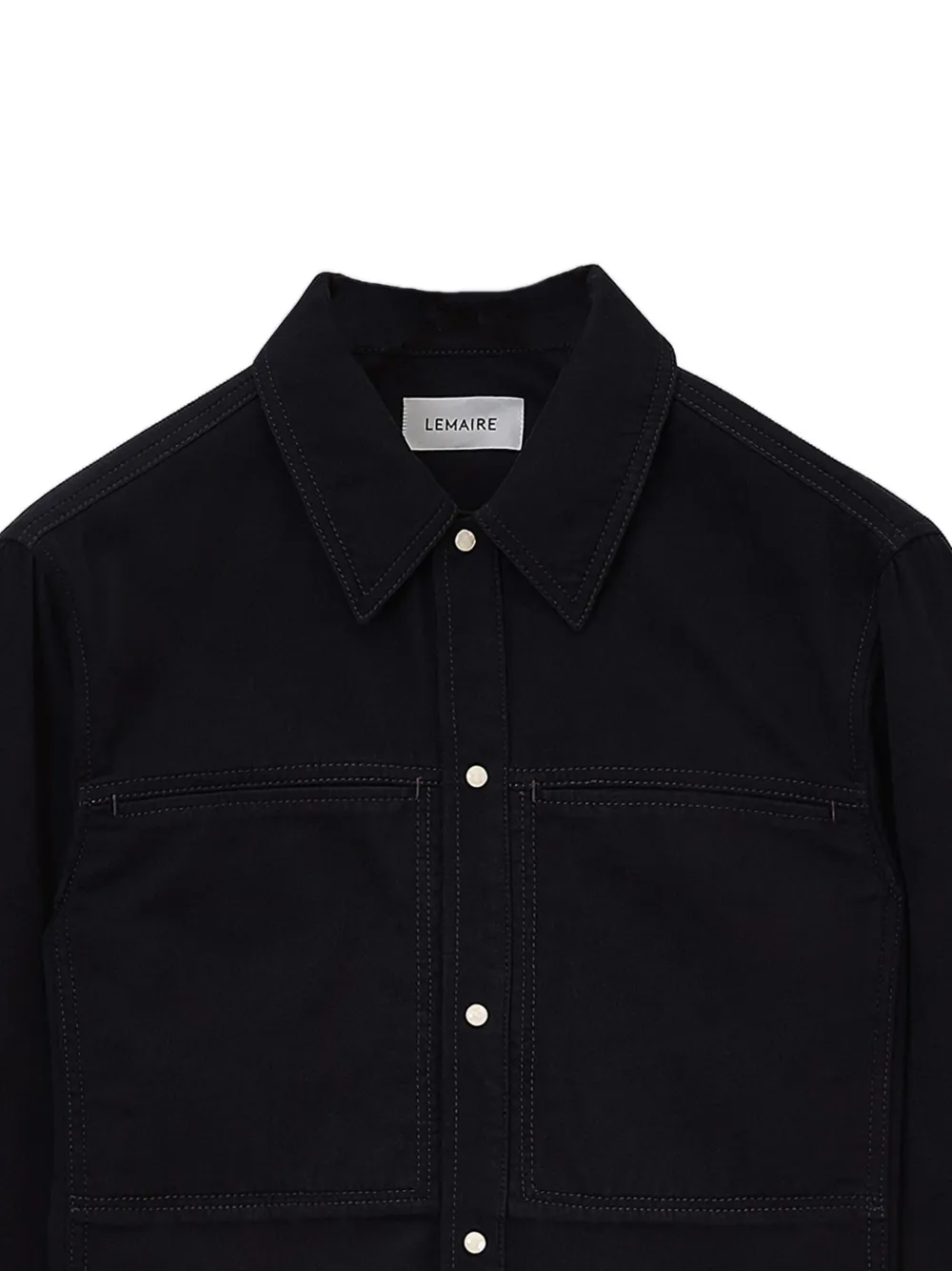 LEMAIRE Blouse met dubbele zak - Zwart