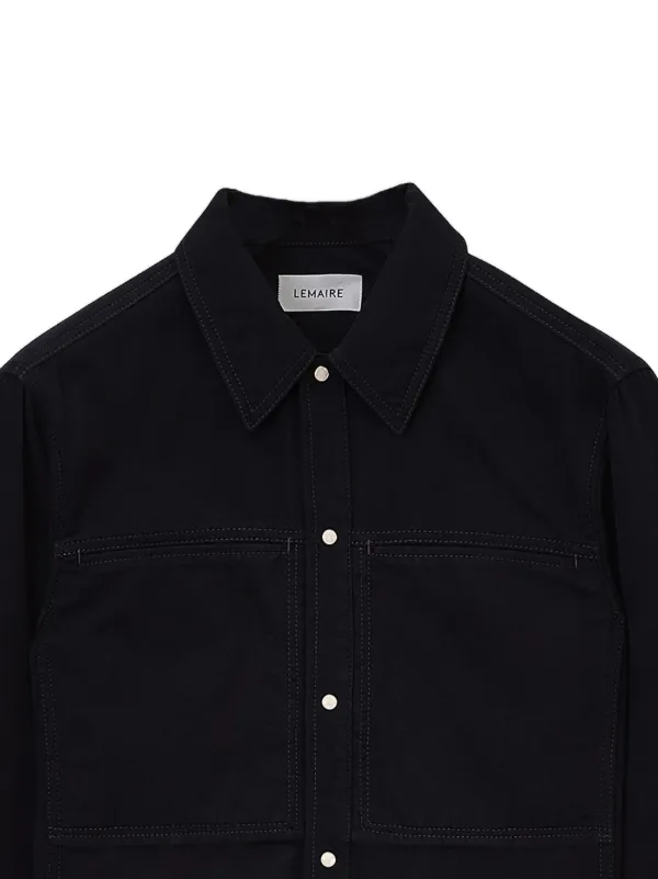 lemaire デニムジャケット　xxs black LEMAIRE: Black Boxy Denim Jacket | SSENSE