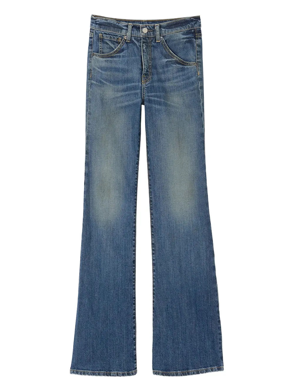 flared high-waist jeans