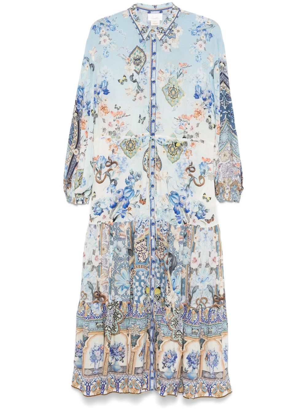 Camilla Maxi-jurk met print Blauw