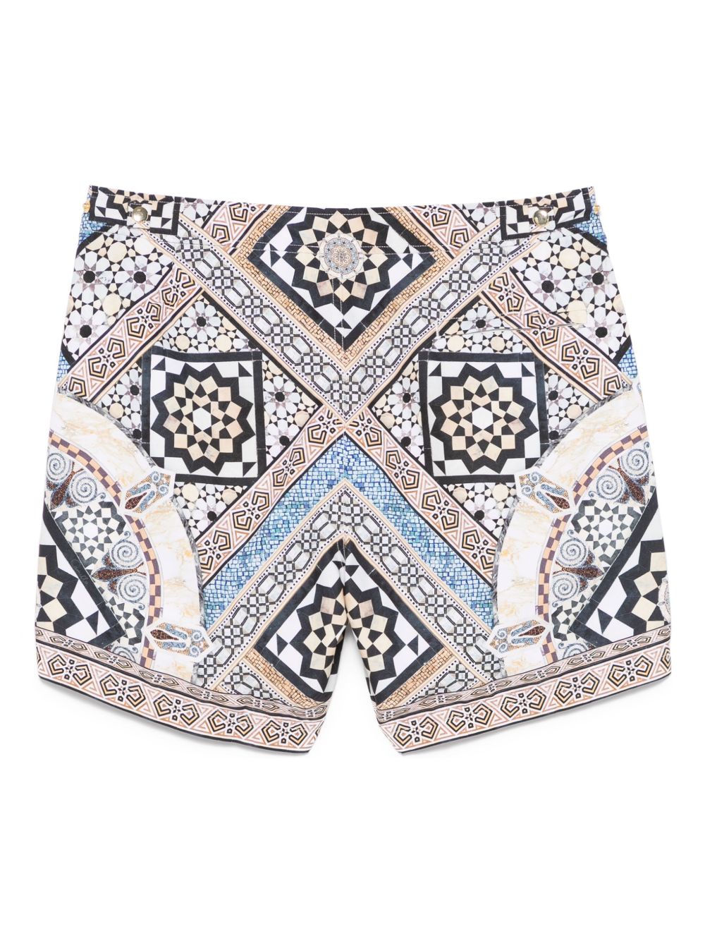 CAMILLA MAKE ME YOUR MOSAIC-PRINT SWIM SHORTS