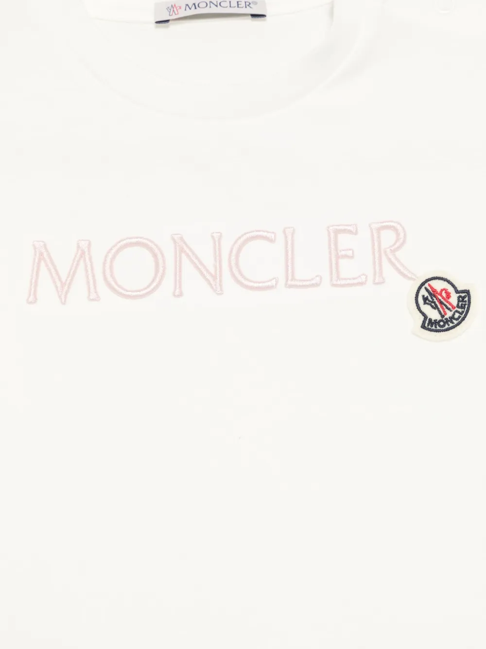 Moncler Enfant T-shirt met geborduurd logo Wit