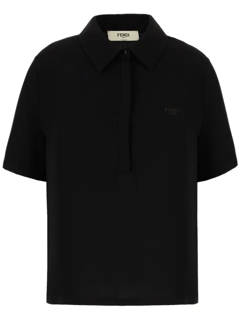 FENDI silk polo top