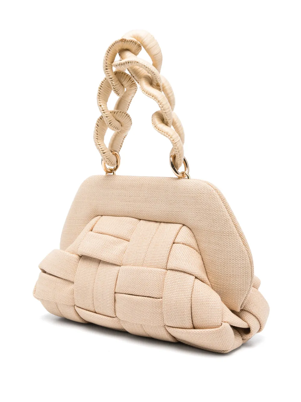 Themoirè Tia geweven tas Beige