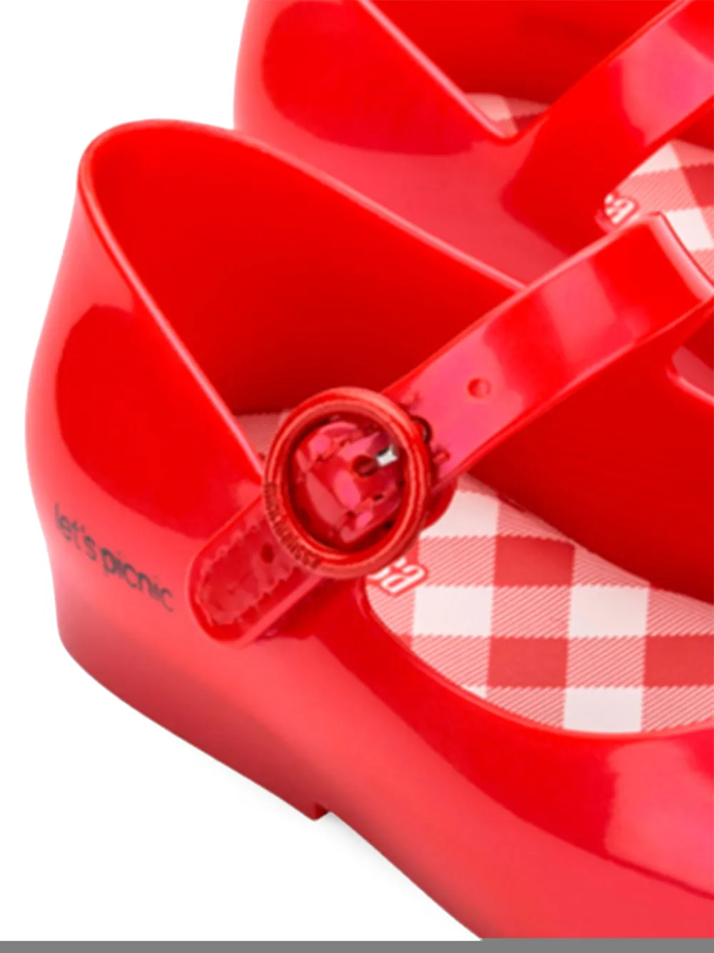 Shop Mini Melissa Sweet Love Picnic Ballet Flats In Red
