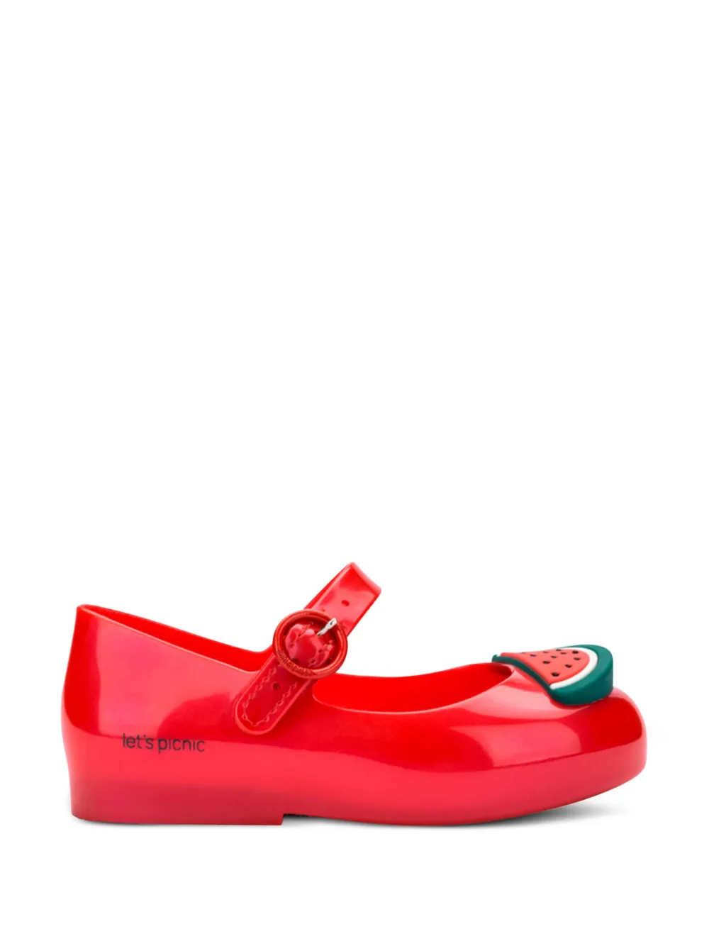 Shop Mini Melissa Sweet Love Picnic Ballet Flats In Red