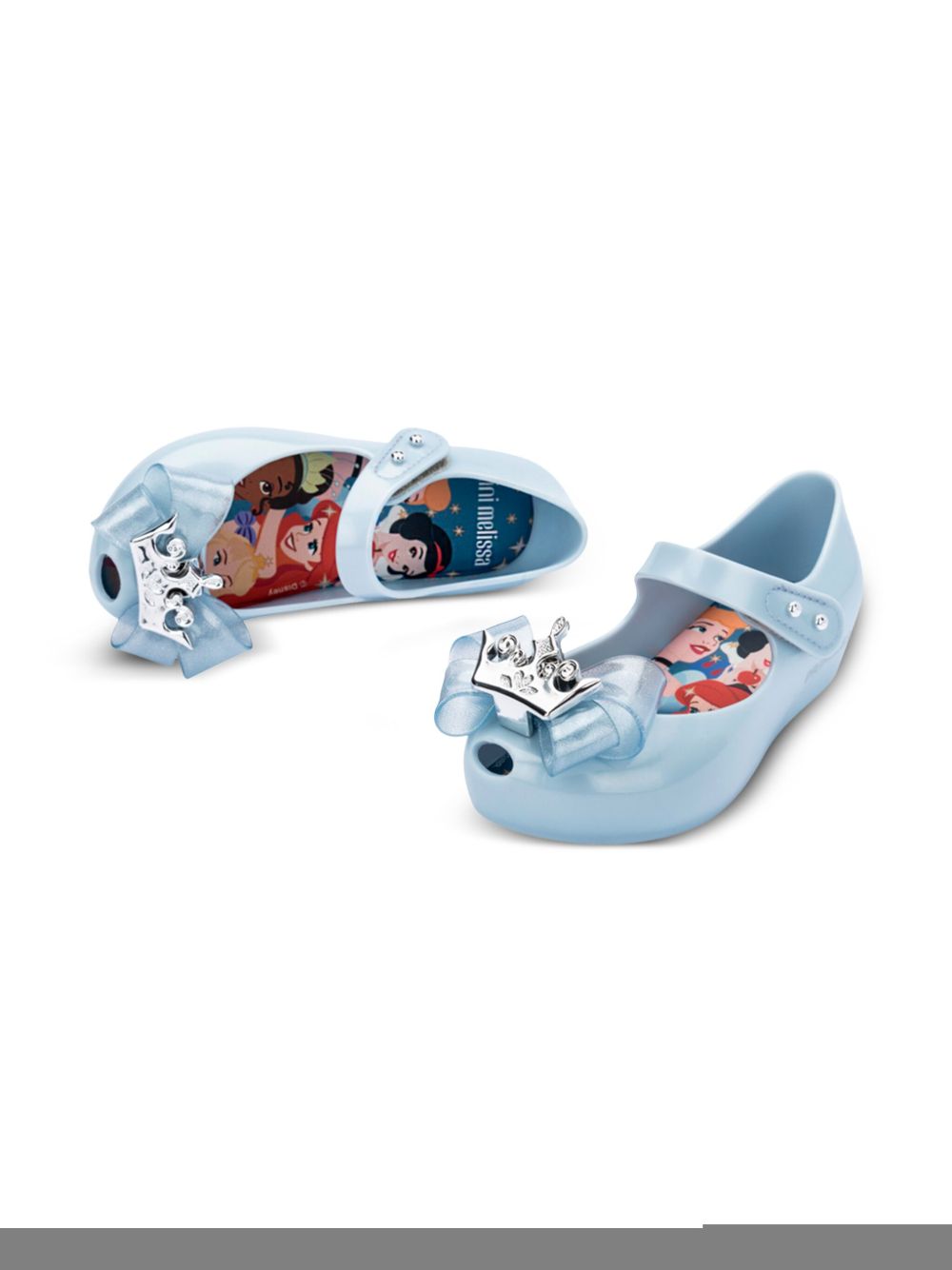 Mini Melissa Ultragirl II Disney Princess ballet flats Blue