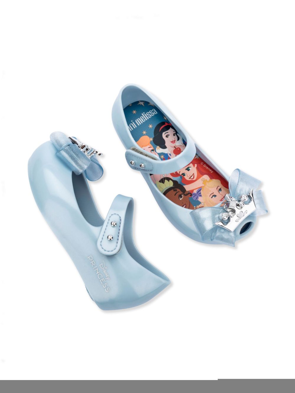 Mini Melissa Ultragirl II Disney Princess ballet flats Blue