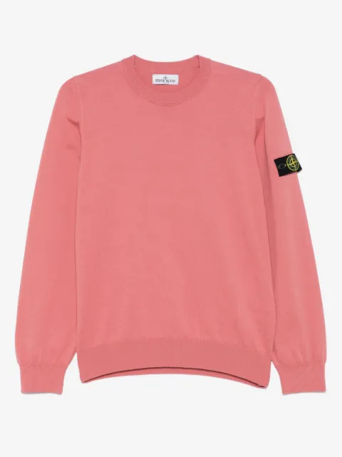 Stone Island Junior suéter con distintivo Compass