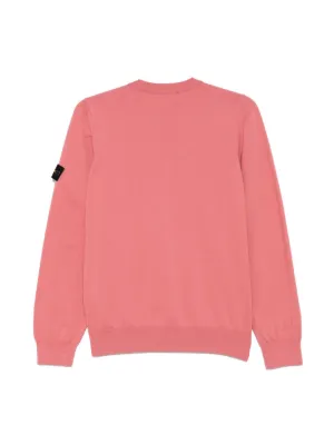 STONE  ストーンアイランド junior キッズ ニット Stone Island Junior コンパス プルオーバー | ピンク | FARFETCH JP