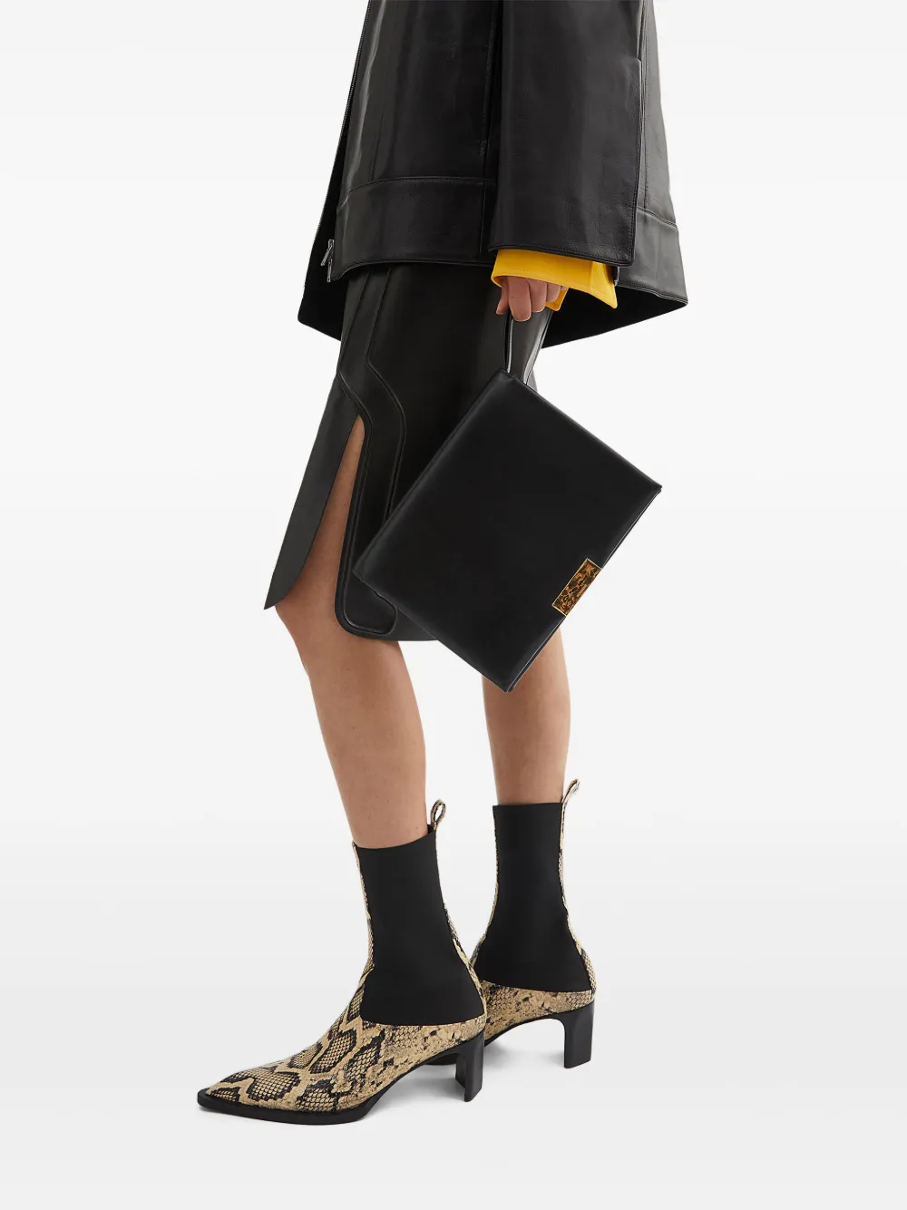 Jil Sander Medium Carnet clutch Zwart