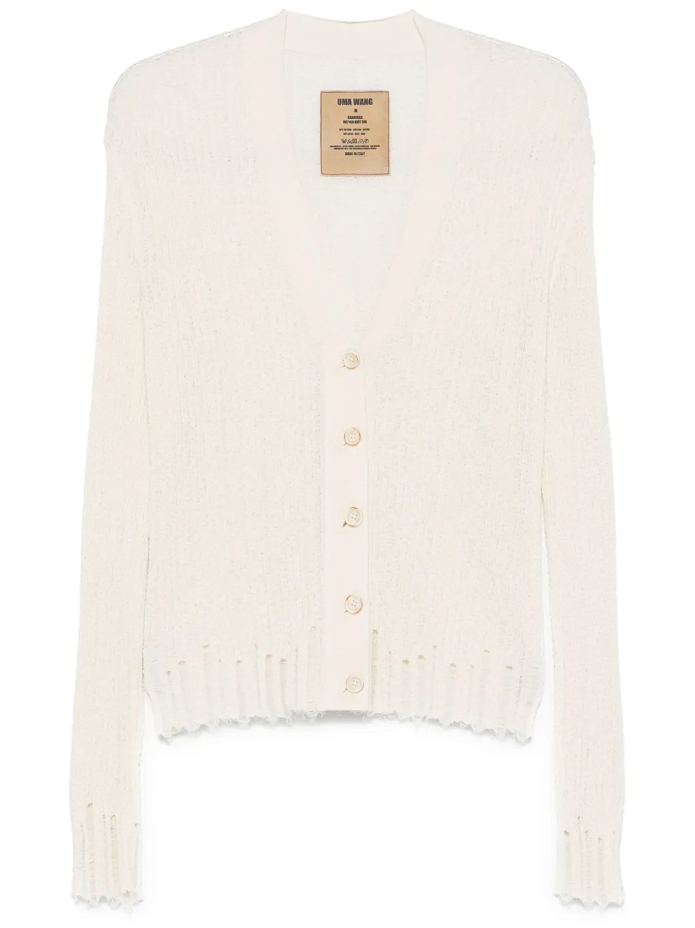 ribbed-knit cardigan