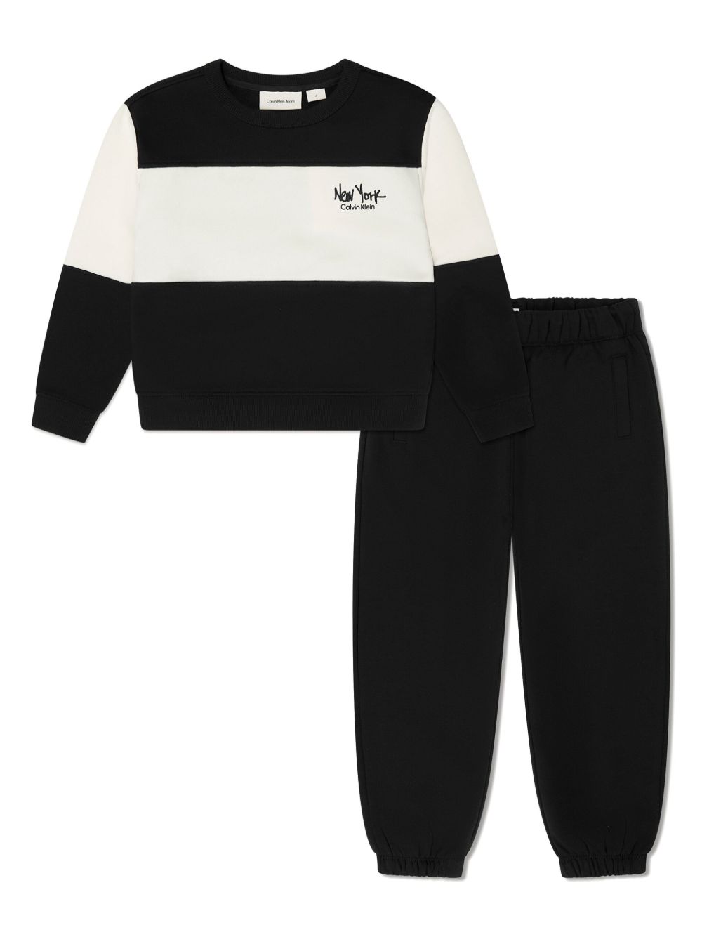 Calvin Klein Kids logo-embroidered tracksuit set - Black