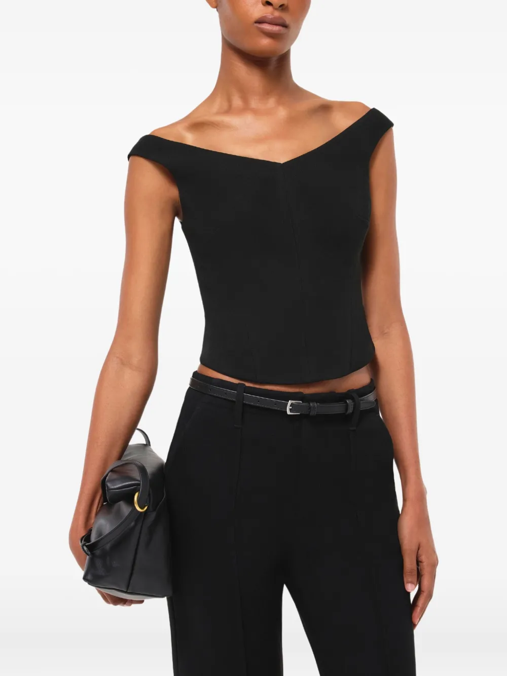Simkhai Emri off-shoulder top Zwart