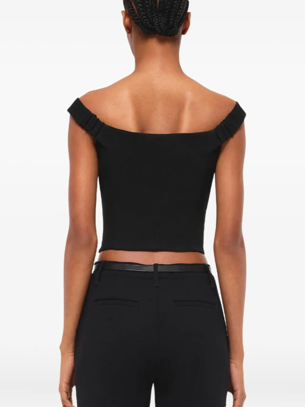 Simkhai Emri off-shoulder top Zwart