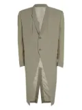 Rick Owens two-button check coat - Grey