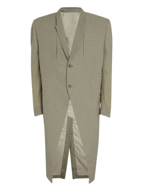Rick Owens two-button check coat