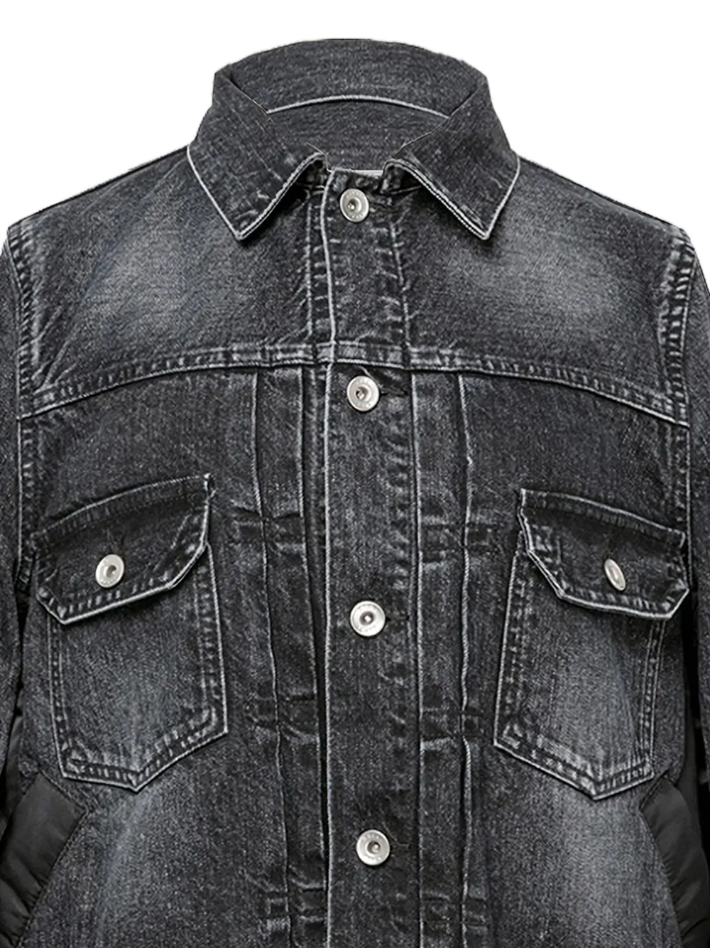 sacai Denim jack Zwart