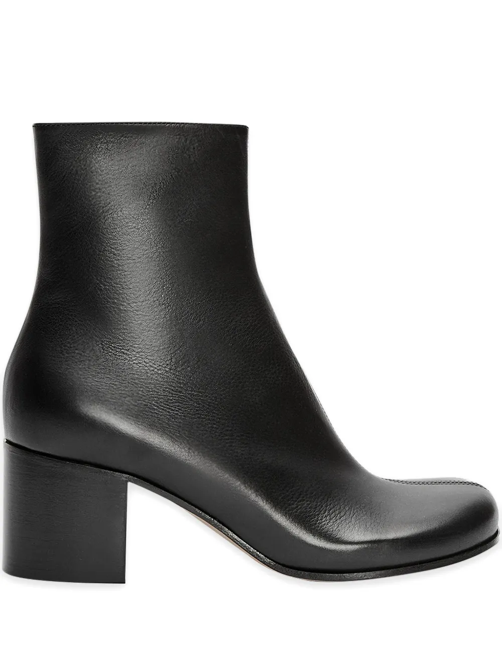 Loewe 60mm Leather Block-heel Ankle Boots In Black