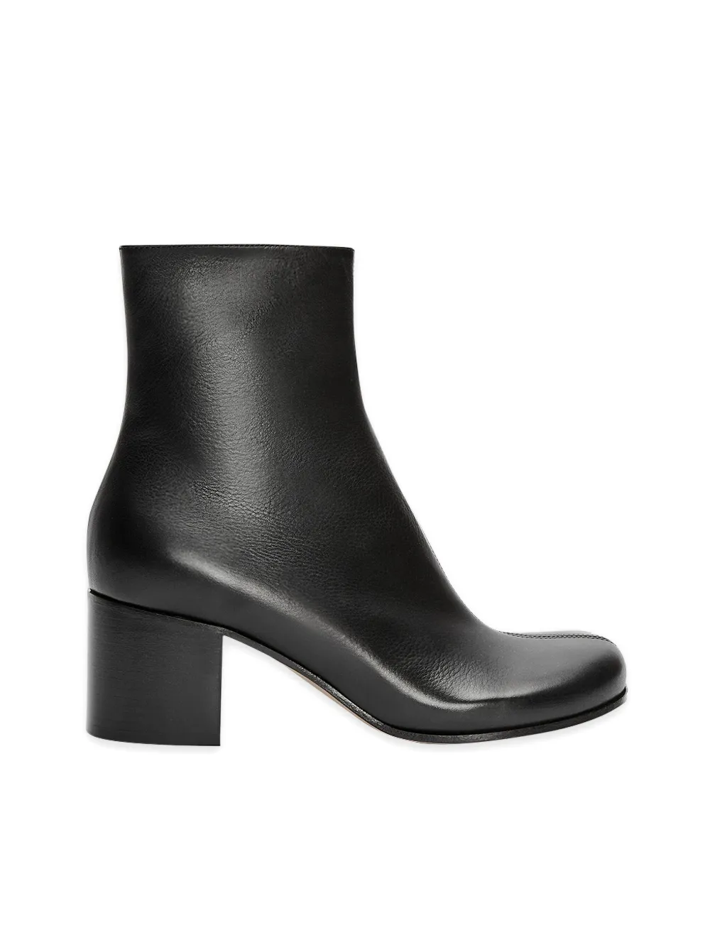 Loewe 60mm Leather Block-heel Ankle Boots In Black