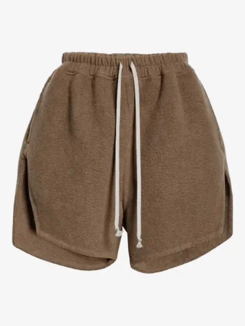 Rick Owens drawstring fleece shorts