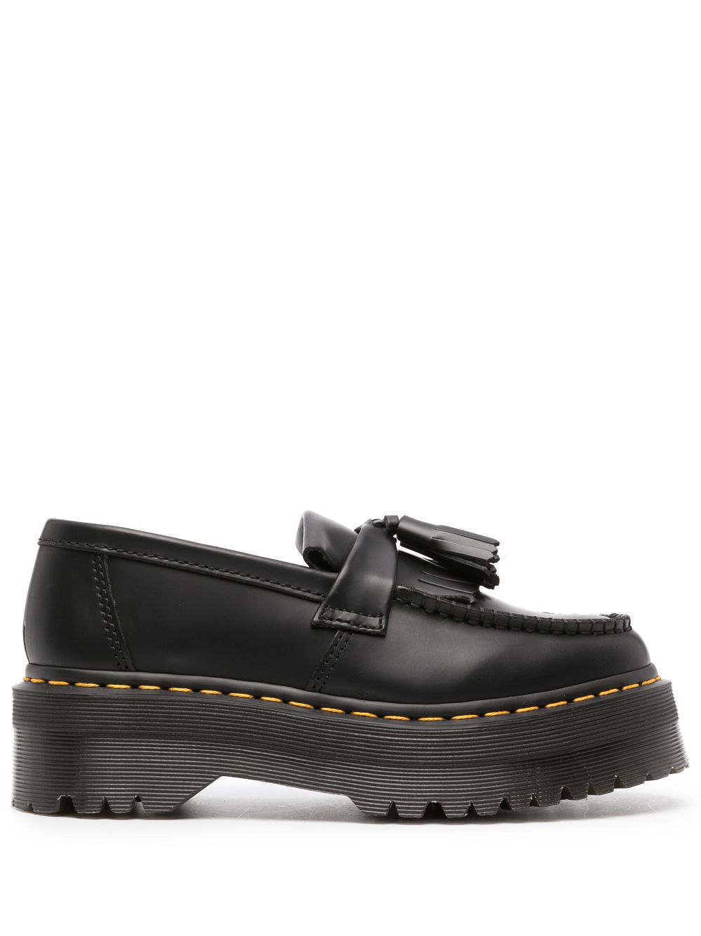 Adrian Leather Platform Tassel Loafers WMNS "Black"