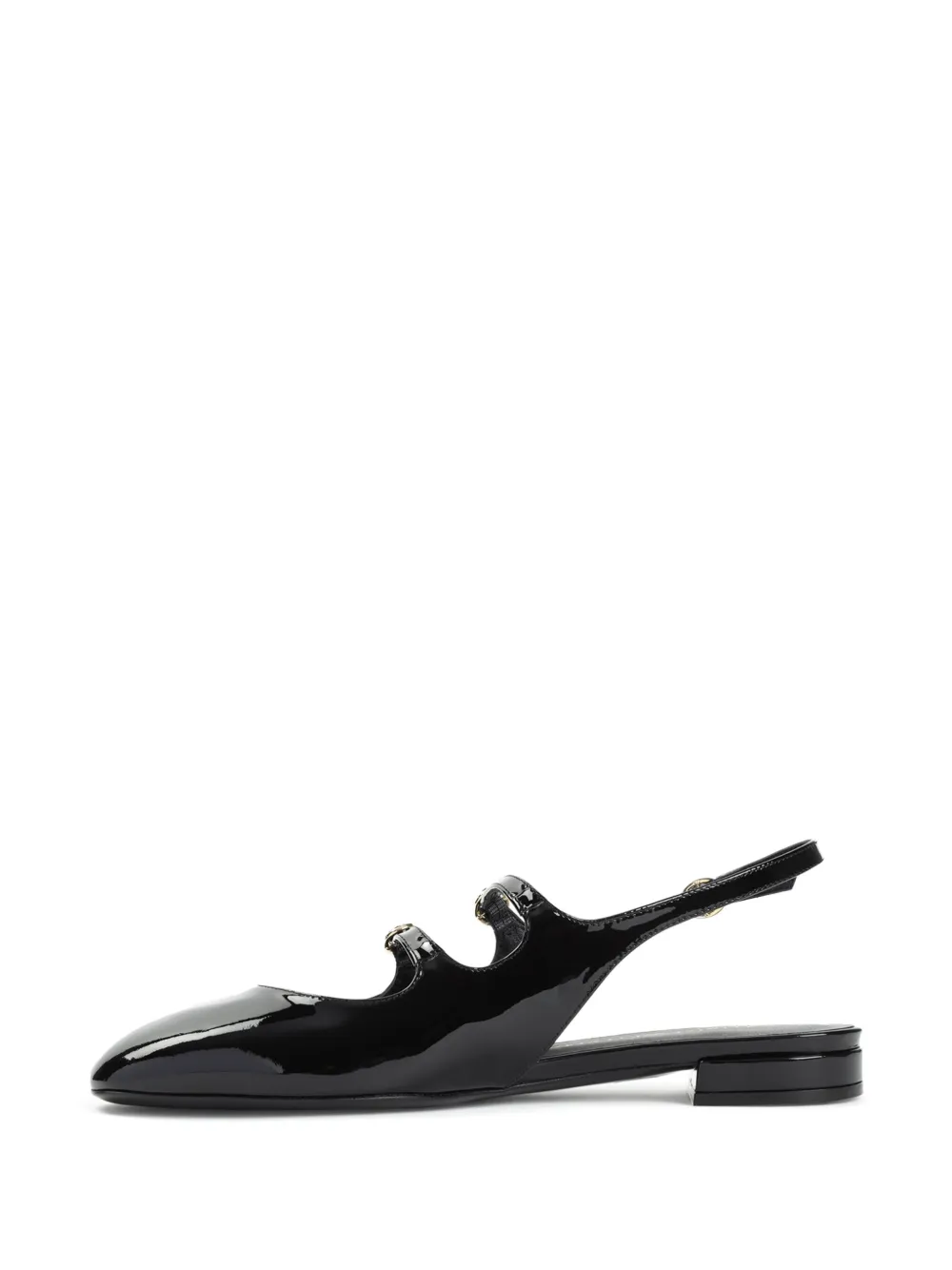 Stuart Weitzman patent leather ballet flats Black