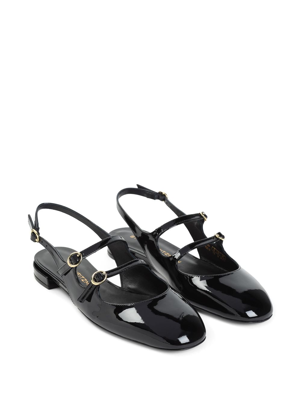 Stuart Weitzman patent leather ballet flats - Zwart