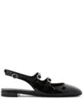 Stuart Weitzman patent leather ballet flats - Black
