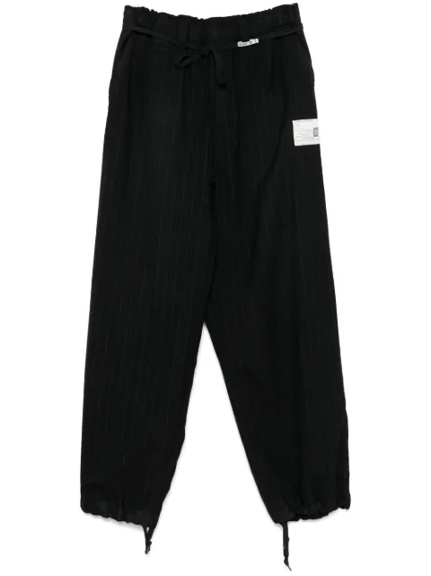 Maison MIHARA YASUHIRO pantalones con estampado de rayas diplomáticas
