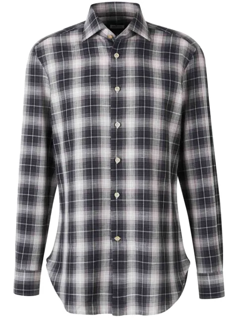 Kiton camisa con cuadros estampados
