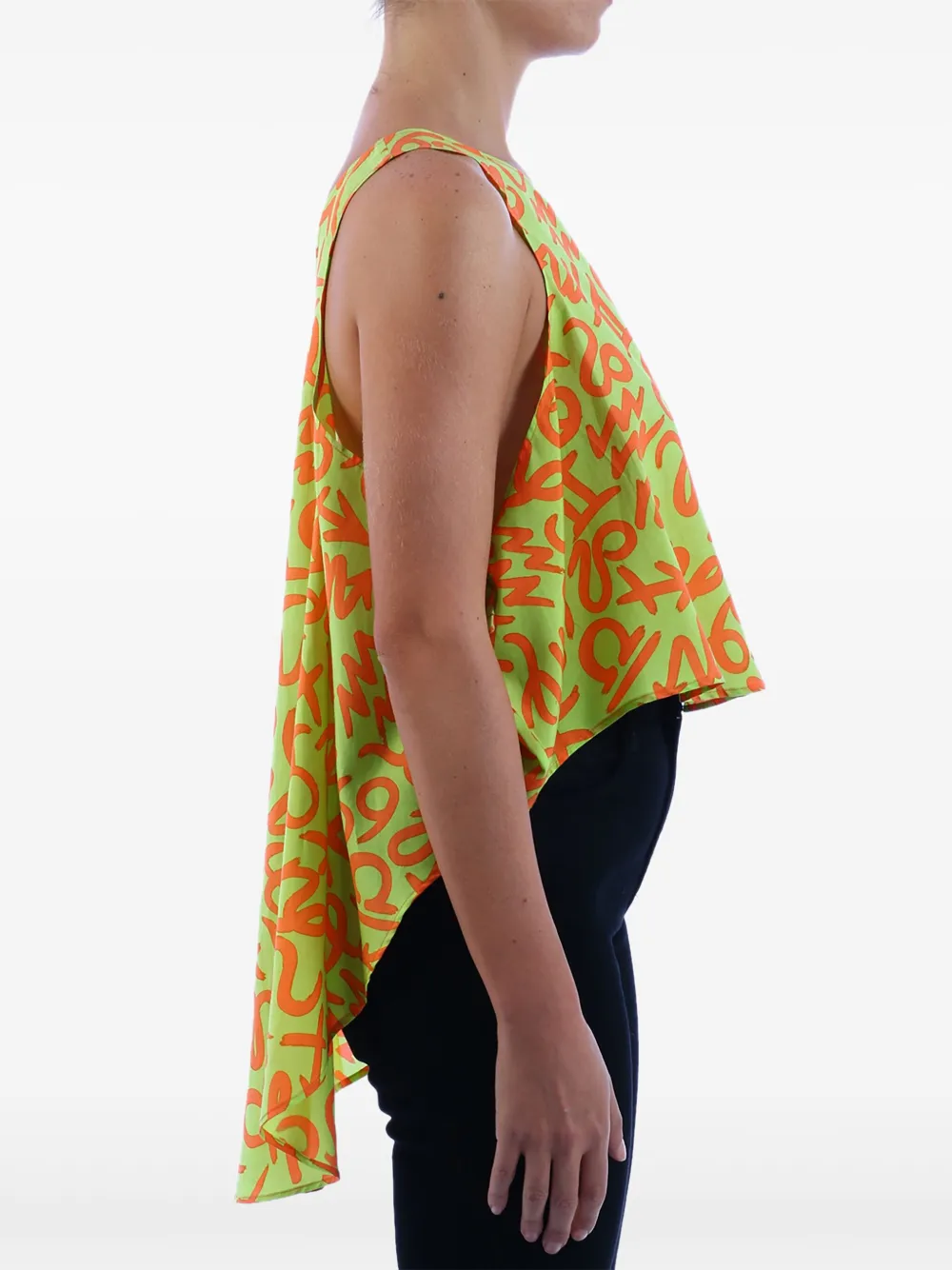 Jeremy Scott asymmetric top - Groen