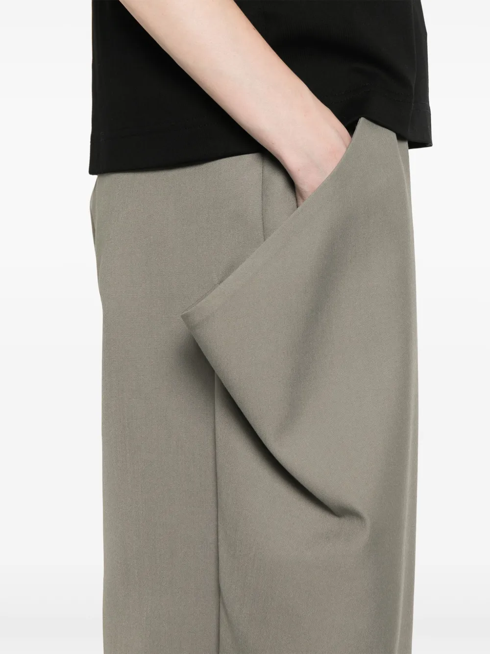 Shop Sacai Draped-panel Trousers