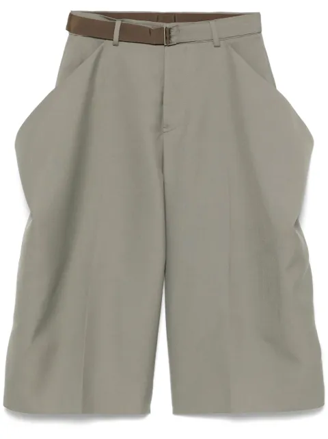 sacai pantalones con panel drapeado