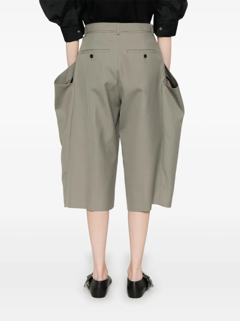 Shop Sacai Draped-panel Trousers