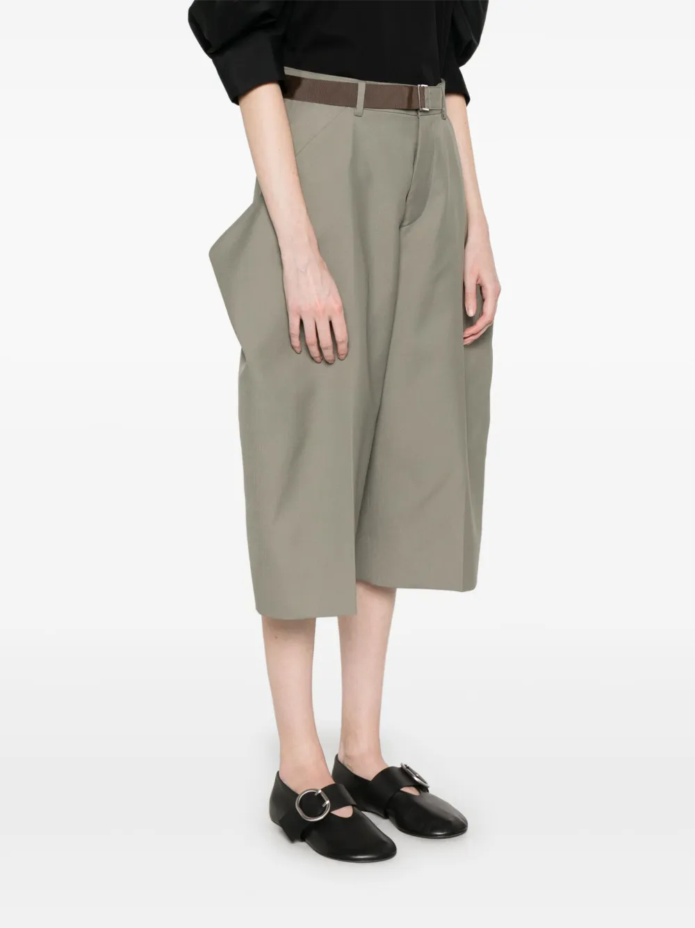 Shop Sacai Draped-panel Trousers