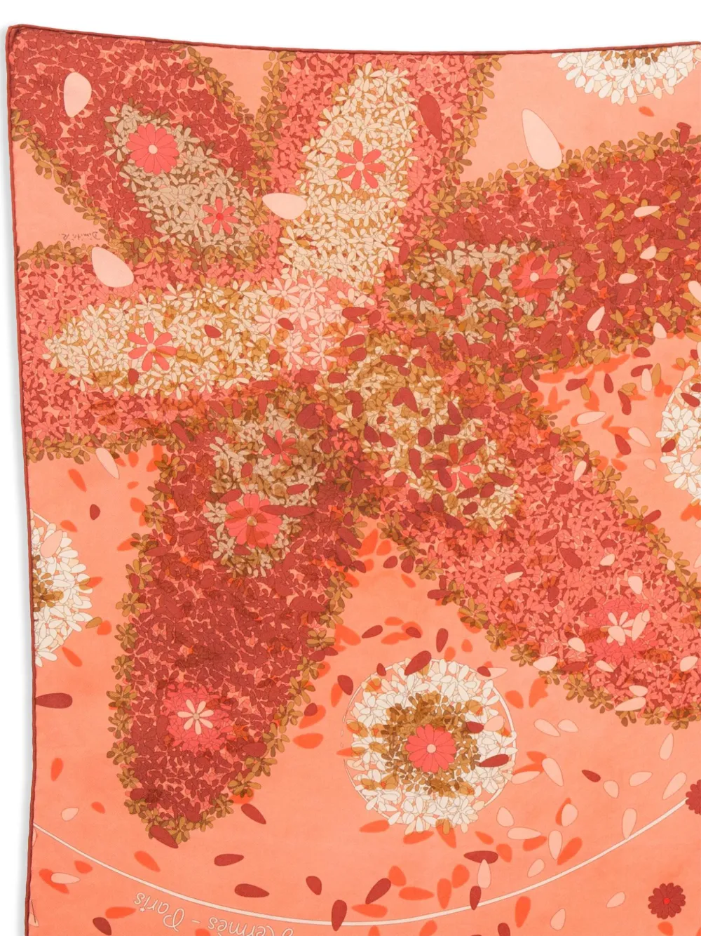 Pre-owned Hermes 2008 Offrandes D' Un Jour By D Rybaltchenko Silk Scarf In Orange