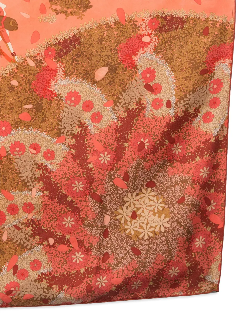 Pre-owned Hermes 2008 Offrandes D' Un Jour By D Rybaltchenko Silk Scarf In Orange