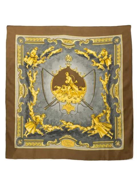 Hermès Pre-Owned 1963 Chiens et Valet by Charles J. Hallo silk scarf