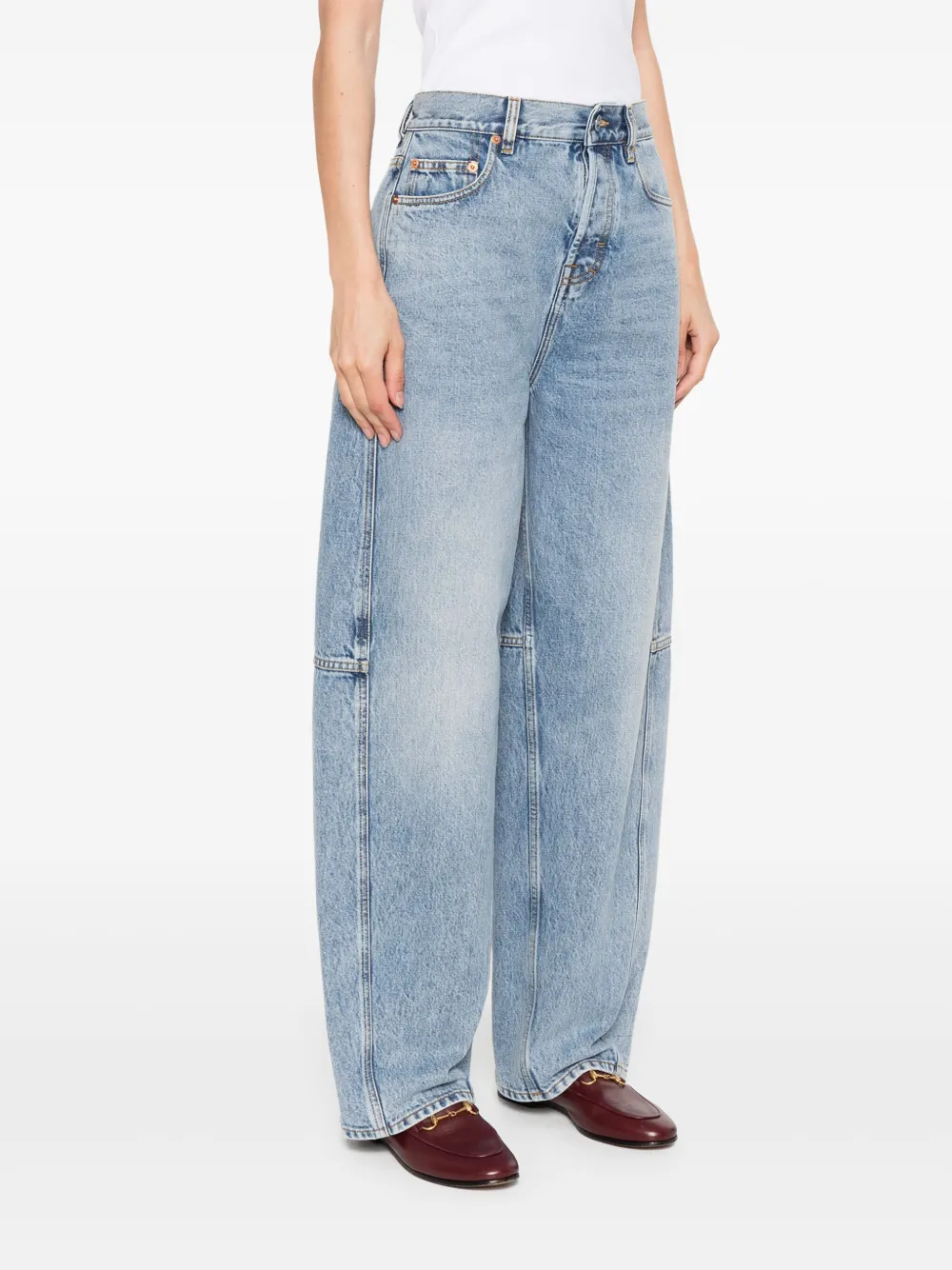 Gucci Jeans met logopatch Blauw