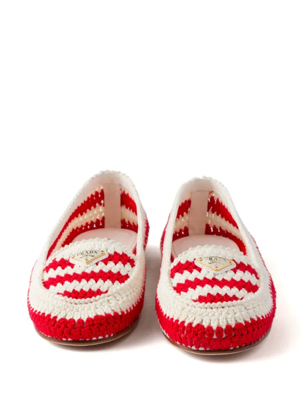【関税&送料込】Prada Embroidered Crochet Loafers Prada Embroidered Crochet Loafers | italist
