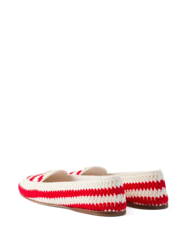 【関税&送料込】Prada Embroidered Crochet Loafers Prada Embroidered Crochet Loafers | italist