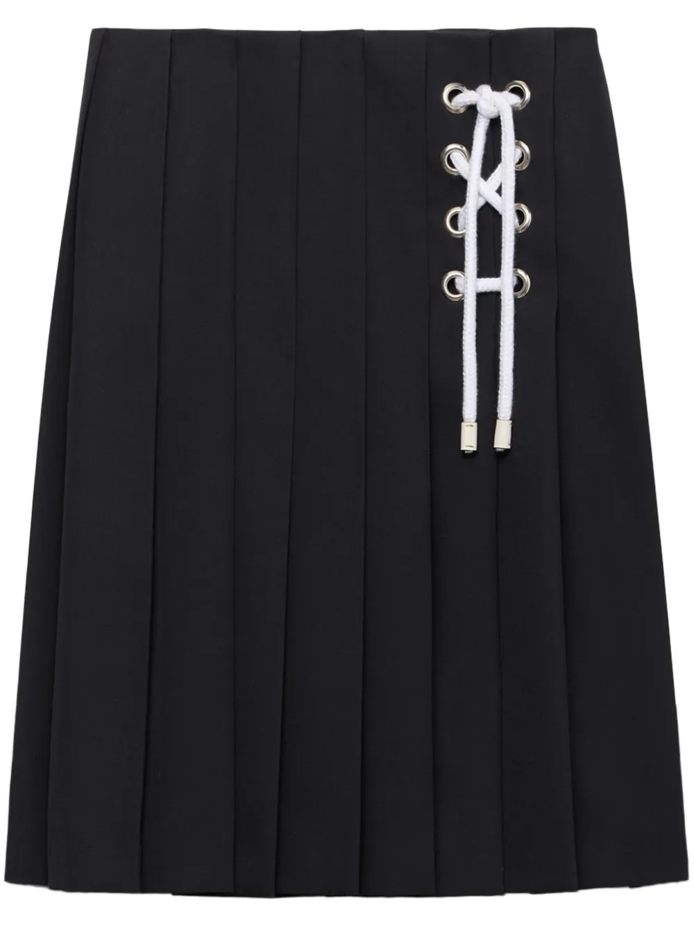 Prada Gabardine midi-rok met plooien Blauw